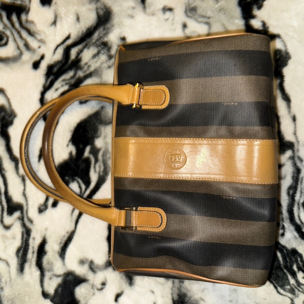 Fendi Pequin Striped Handbag